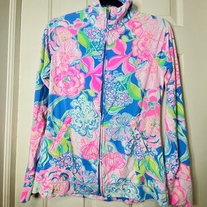 Lilly Pulitzer Luxletic Full Zip Jacket Women’s S Floral Print Activewear